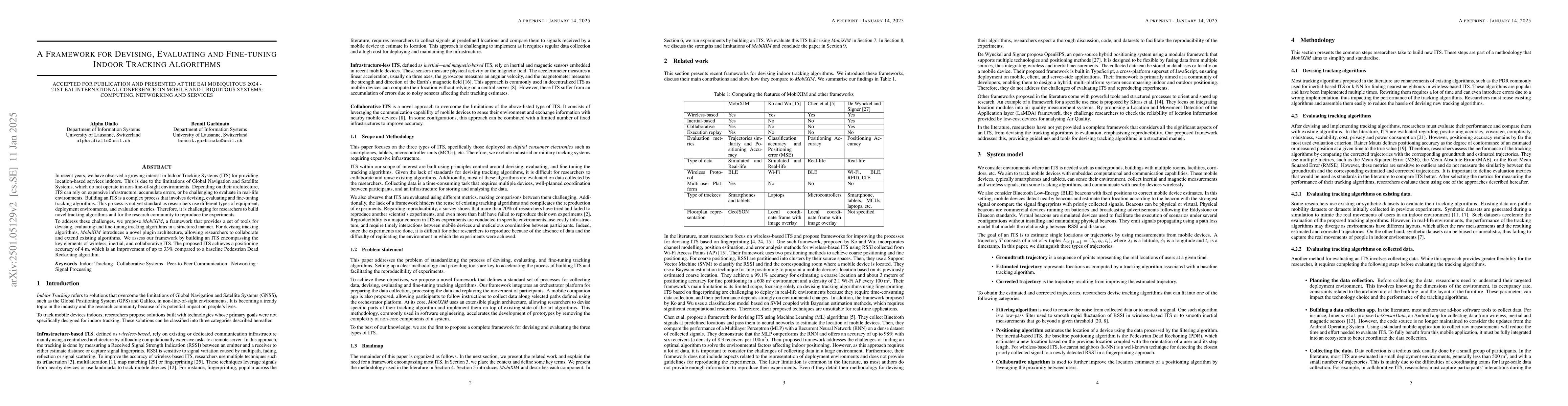 Thumbnail for A Framework for Devising, Evaluating and Fine-tuning Indoor Tracking
  Algorithms