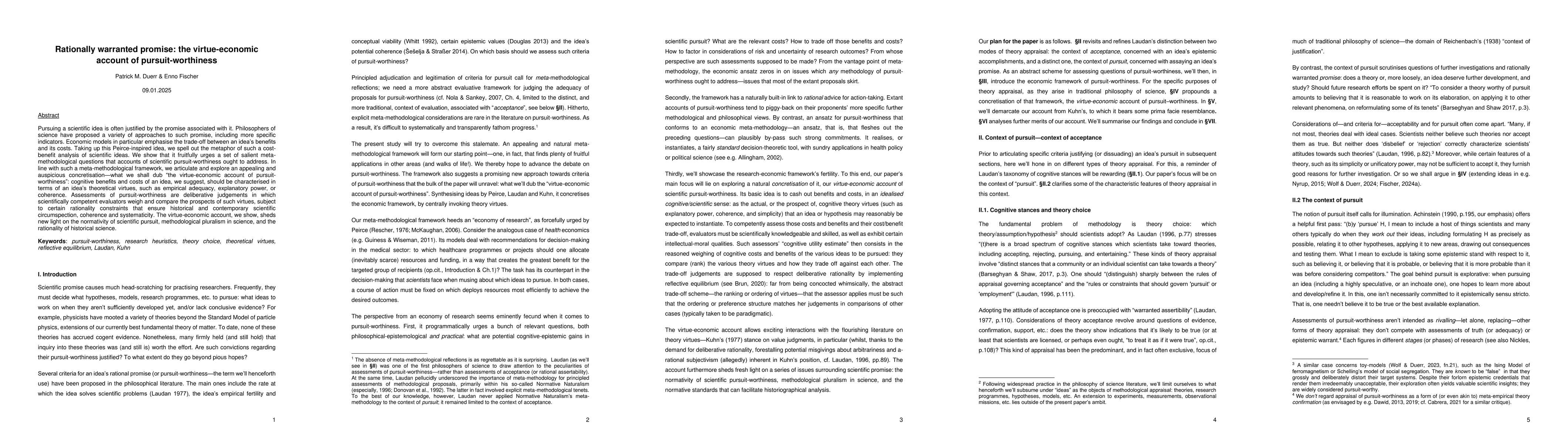 Thumbnail for Rationally warranted promise: the virtue-economic account of
  pursuit-worthiness