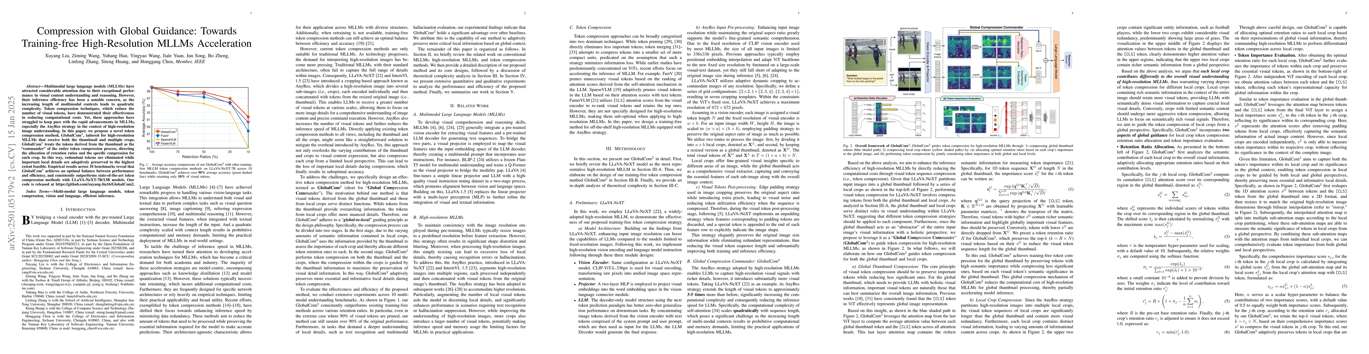 Thumbnail for Compression with Global Guidance: Towards Training-free High-Resolution
  MLLMs Acceleration