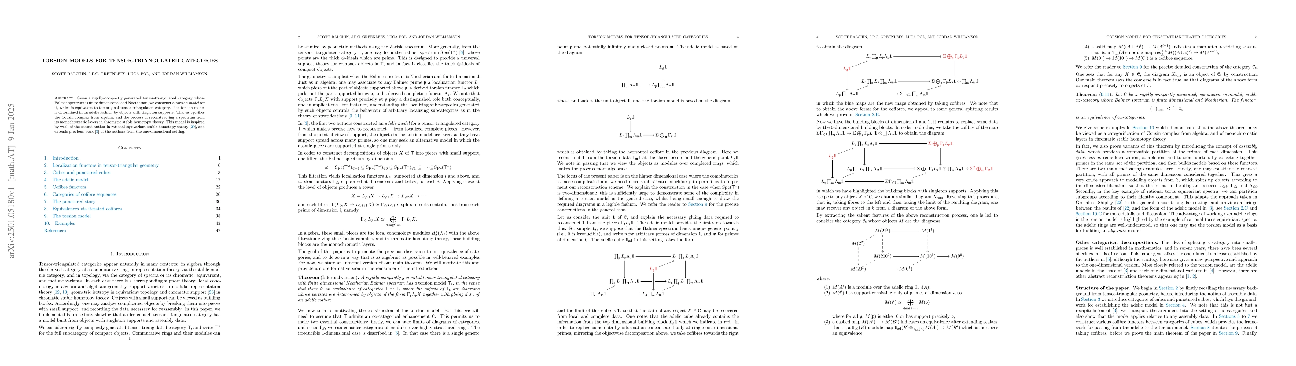 Thumbnail for Torsion models for tensor-triangulated categories