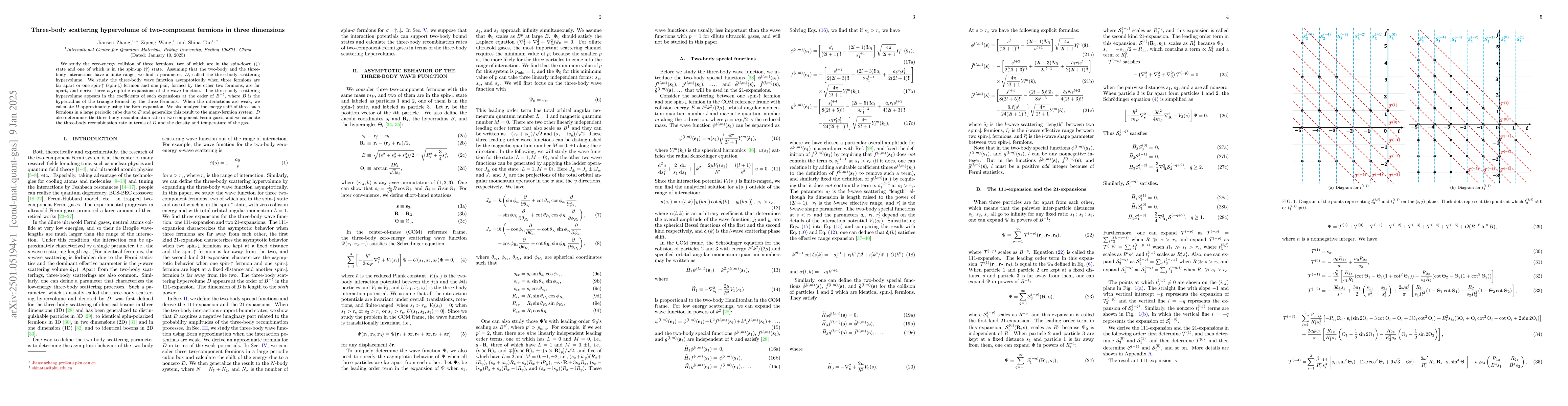 Thumbnail for Three-body scattering hypervolume of two-component fermions in three
  dimensions