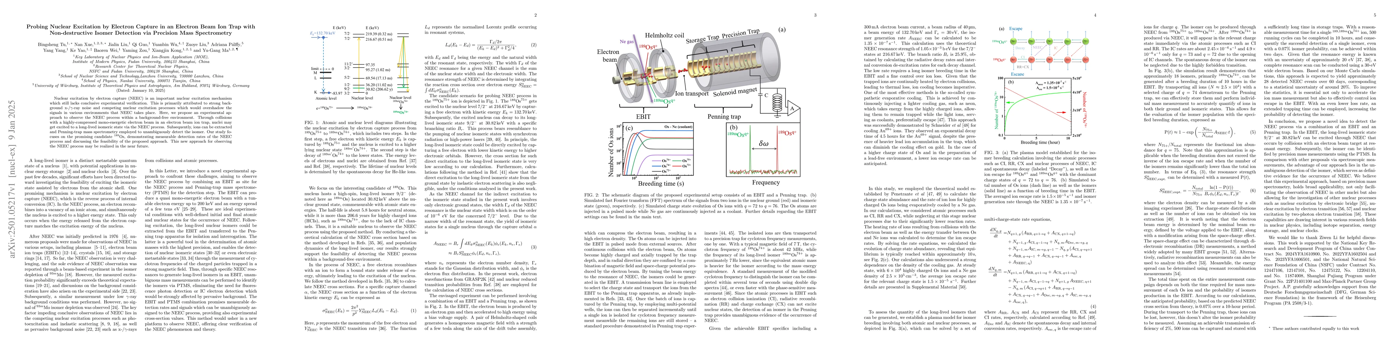 Thumbnail for Probing Nuclear Excitation by Electron Capture in an Electron Beam Ion
  Trap with Non-destructive Isomer Detection via Precision Mass Spectrometry