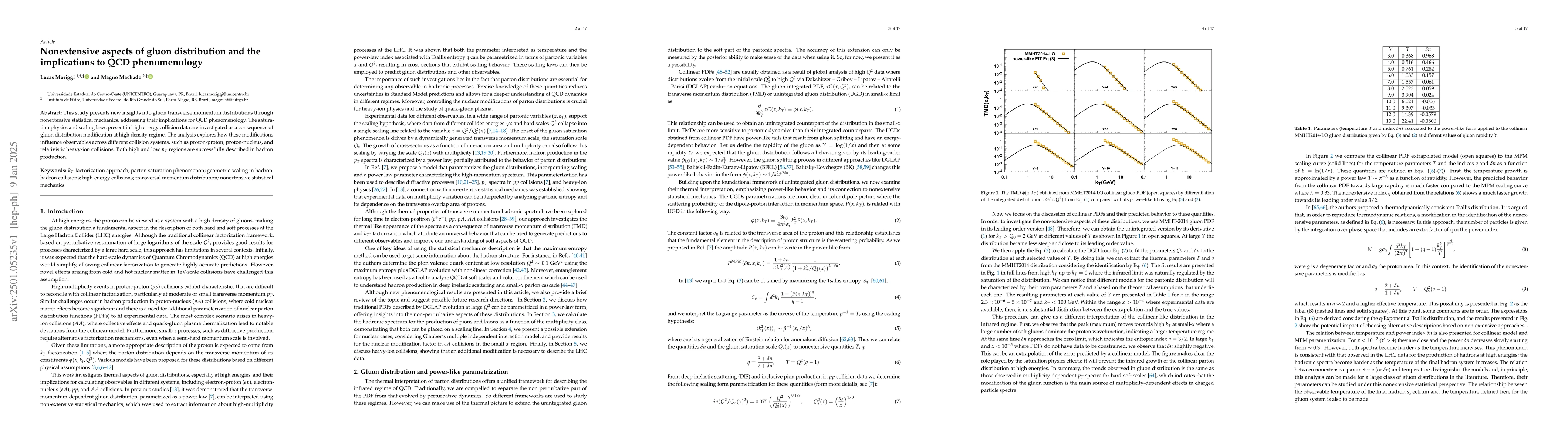 Thumbnail for Nonextensive aspects of gluon distribution and the implications to QCD
  phenomenology