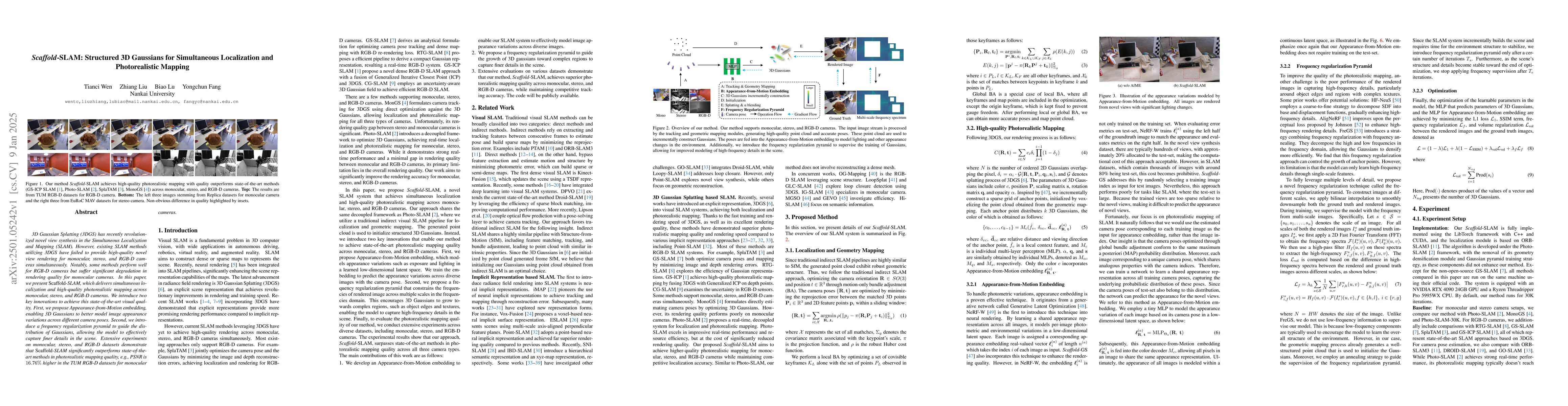 Thumbnail for Scaffold-SLAM: Structured 3D Gaussians for Simultaneous Localization and
  Photorealistic Mapping