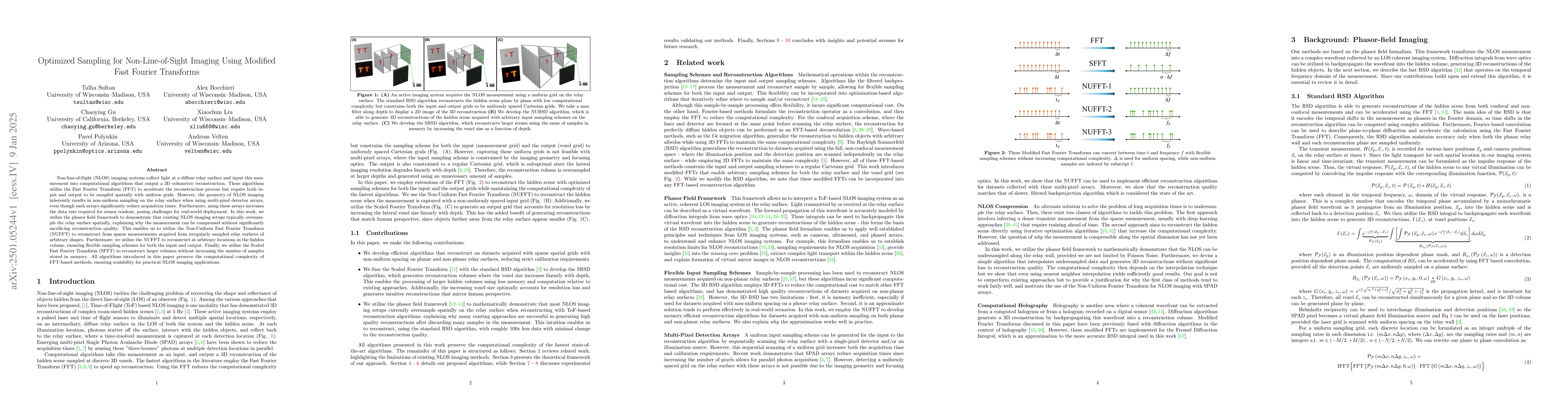 Thumbnail for Optimized Sampling for Non-Line-of-Sight Imaging Using Modified Fast
  Fourier Transforms