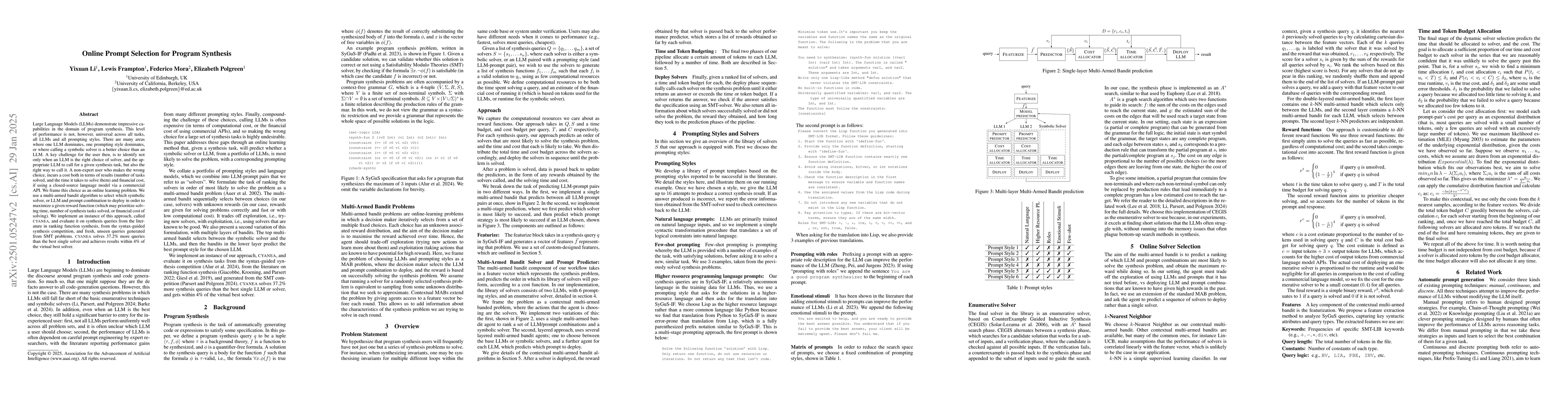 Thumbnail for Online Prompt and Solver Selection for Program Synthesis
