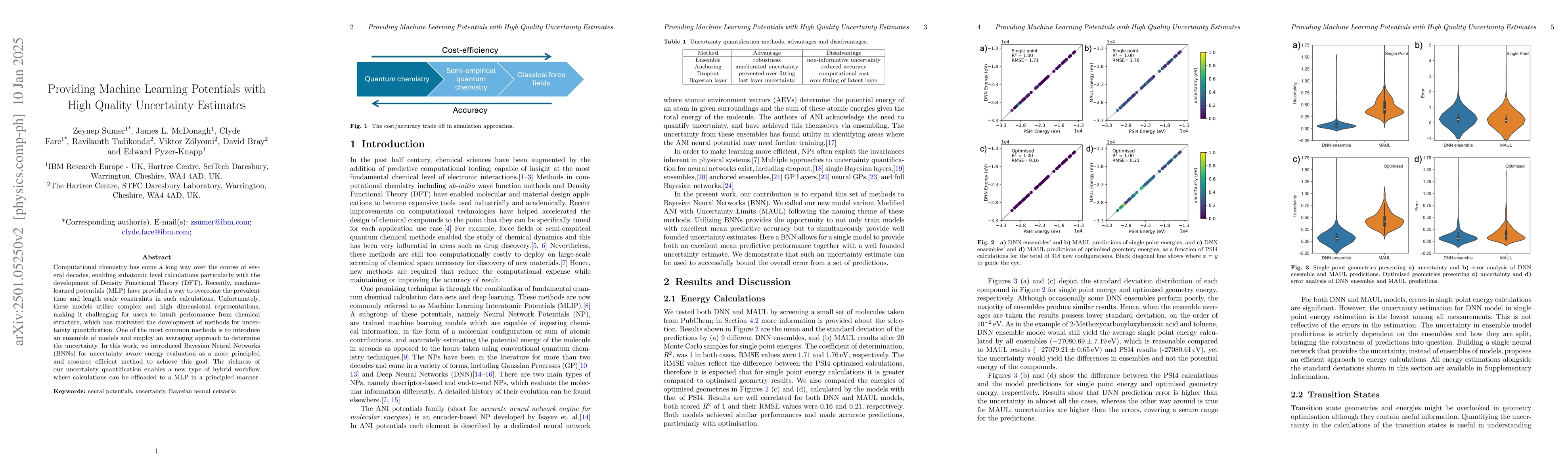 Thumbnail for Providing Machine Learning Potentials with High Quality Uncertainty
  Estimates