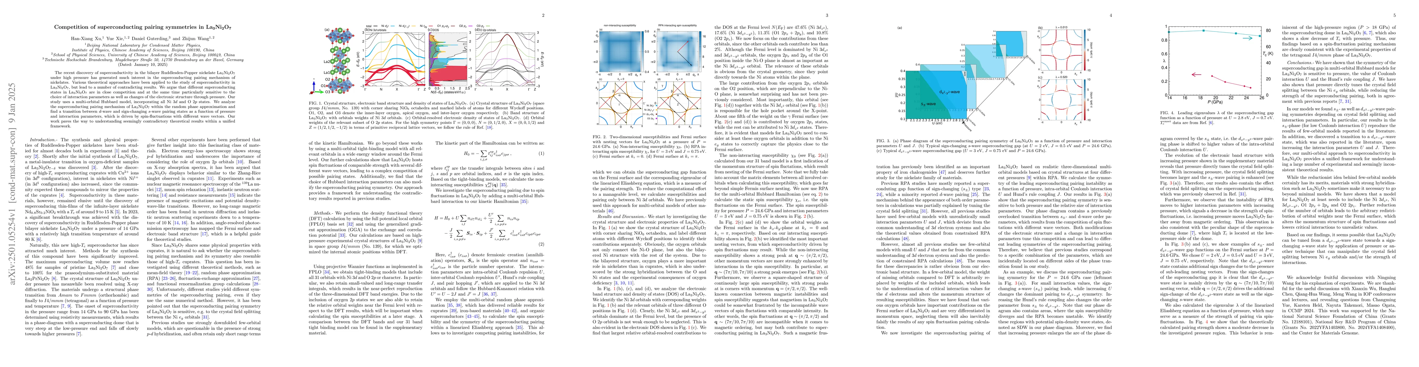 Thumbnail for Competition of superconducting pairing symmetries in La3Ni2O7
