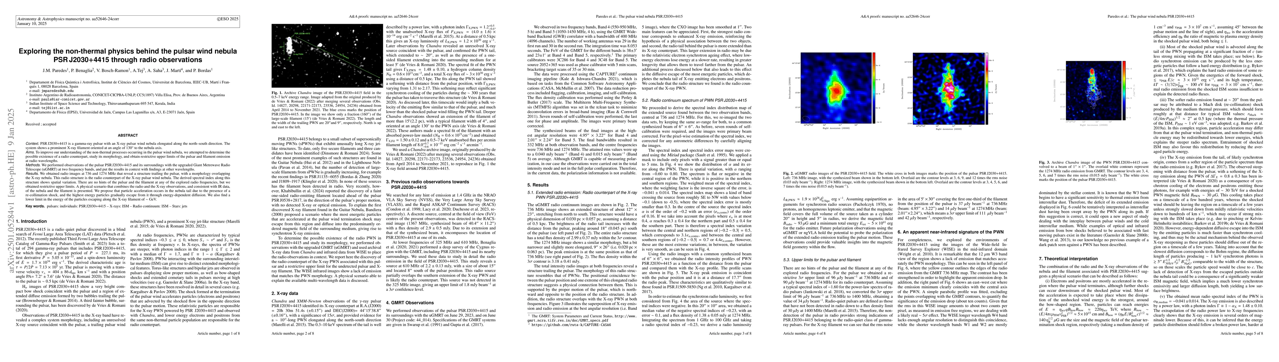Thumbnail for Exploring the non-thermal physics behind the pulsar wind nebula PSR
  J2030+4415 through radio observations