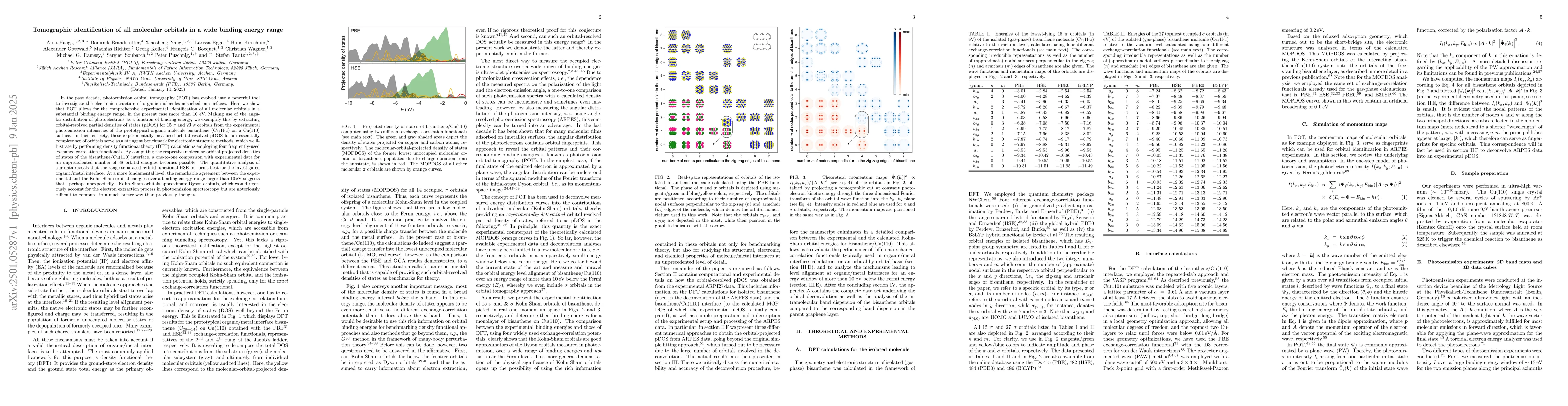 Thumbnail for Tomographic identification of all molecular orbitals in a wide binding
  energy range
