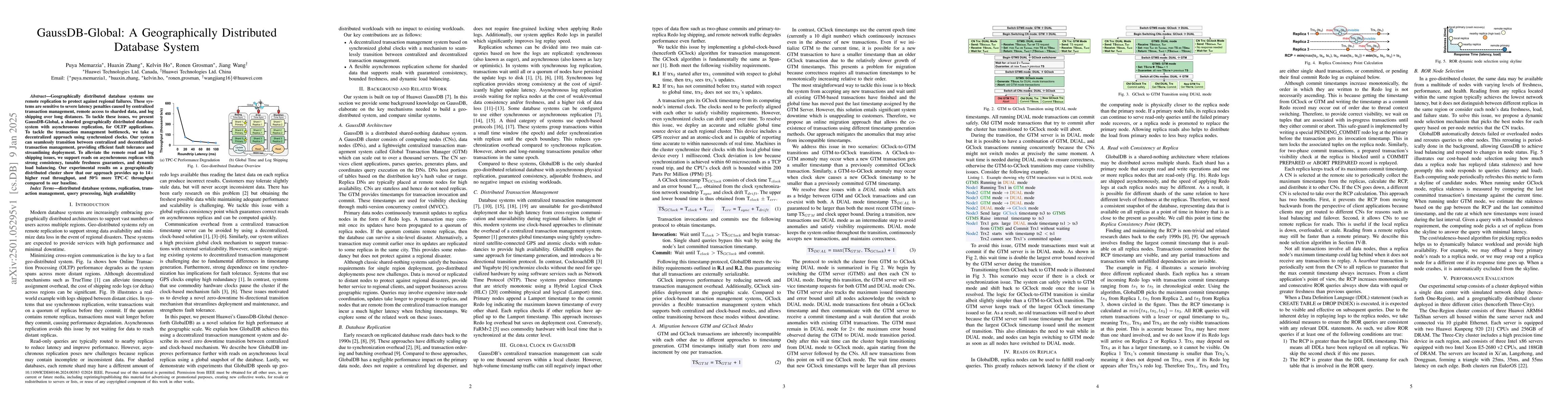 Thumbnail for GaussDB-Global: A Geographically Distributed Database System
