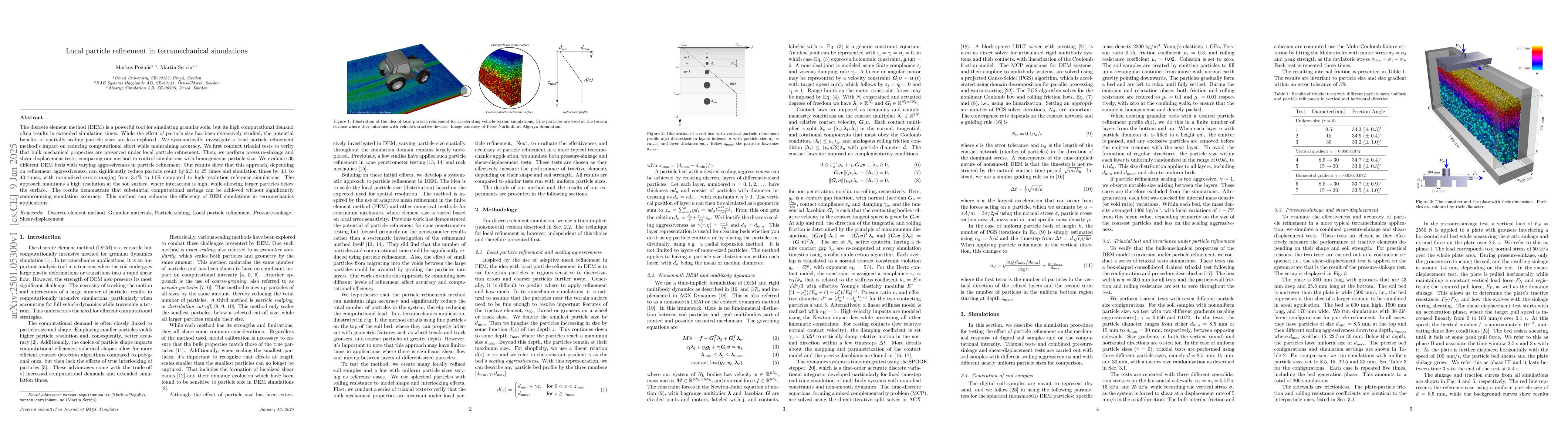 Thumbnail for Local particle refinement in terramechanical simulations