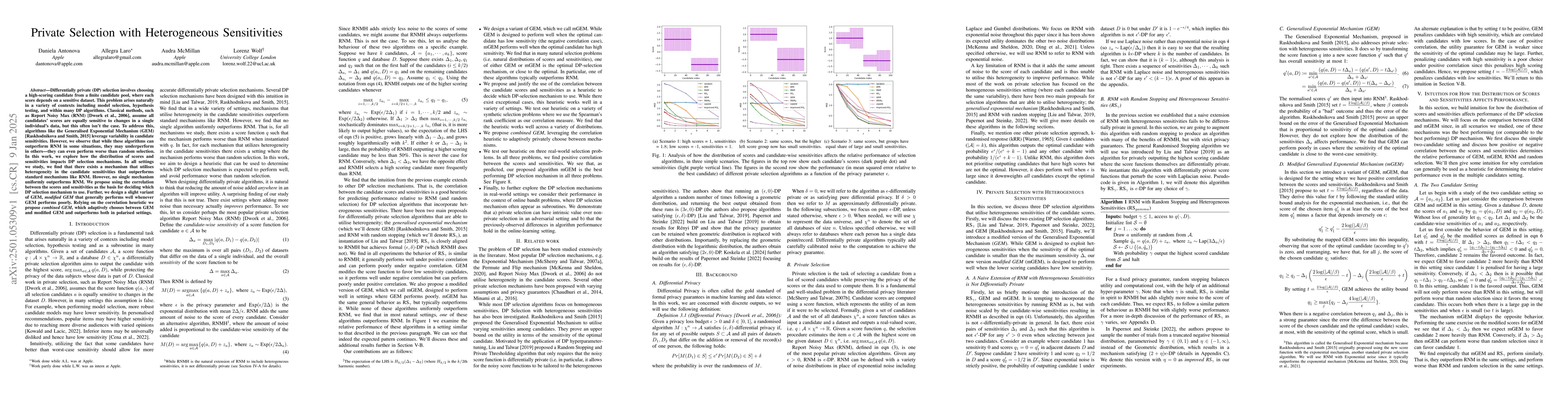Thumbnail for Private Selection with Heterogeneous Sensitivities