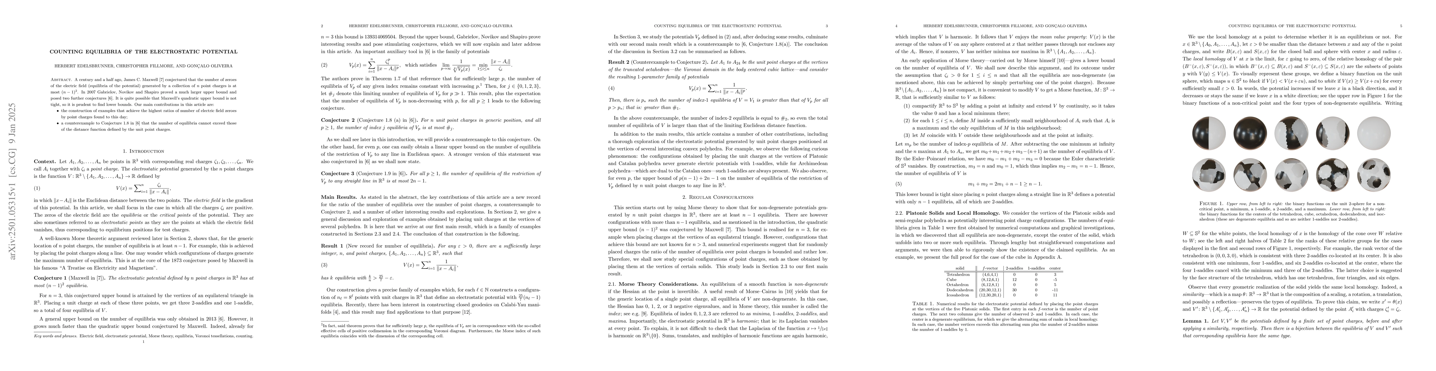Thumbnail for Counting Equilibria of the Electrostatic Potential
