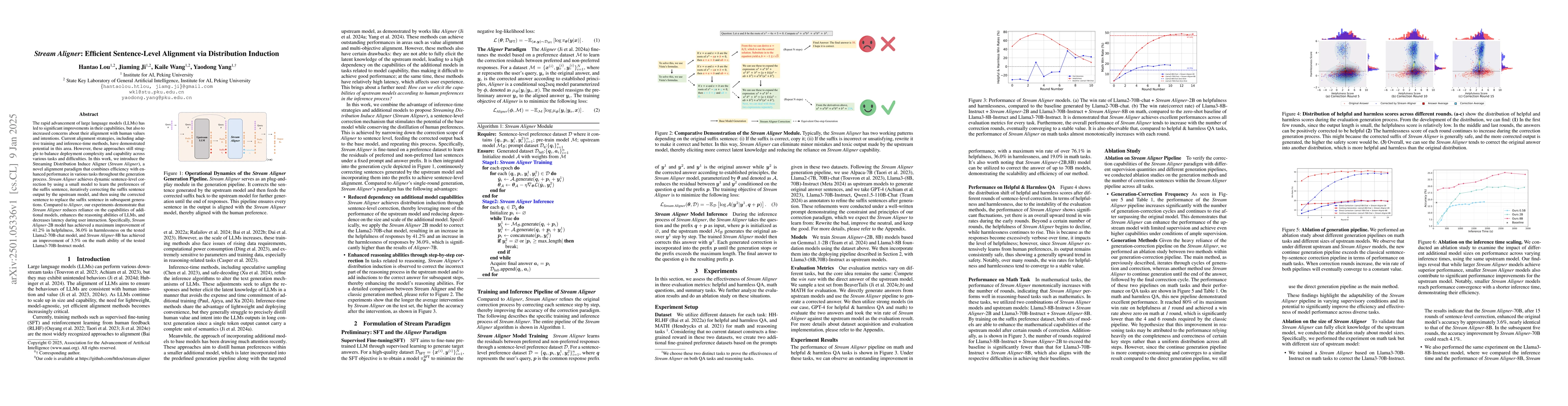 Thumbnail for Stream Aligner: Efficient Sentence-Level Alignment via Distribution
  Induction
