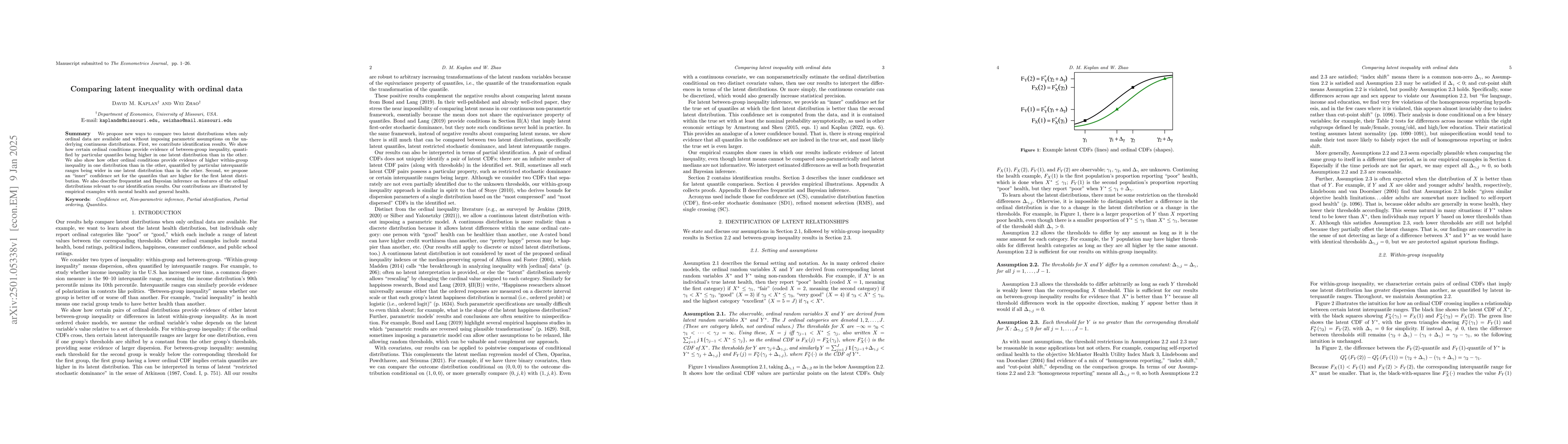 Thumbnail for Comparing latent inequality with ordinal data