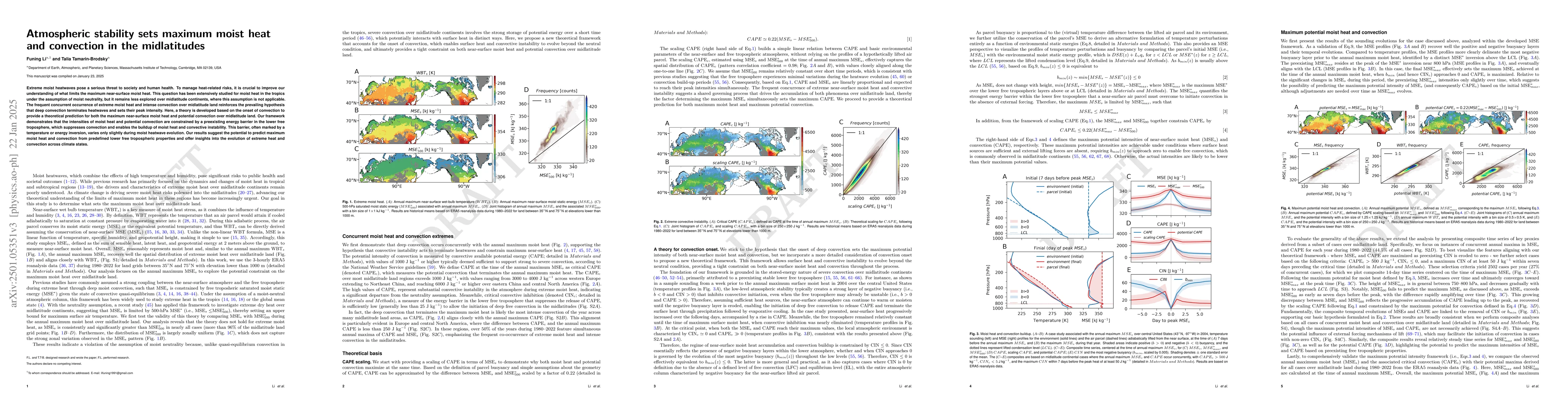 Thumbnail for Atmospheric stability sets maximum moist heat and convection in the
  midlatitudes