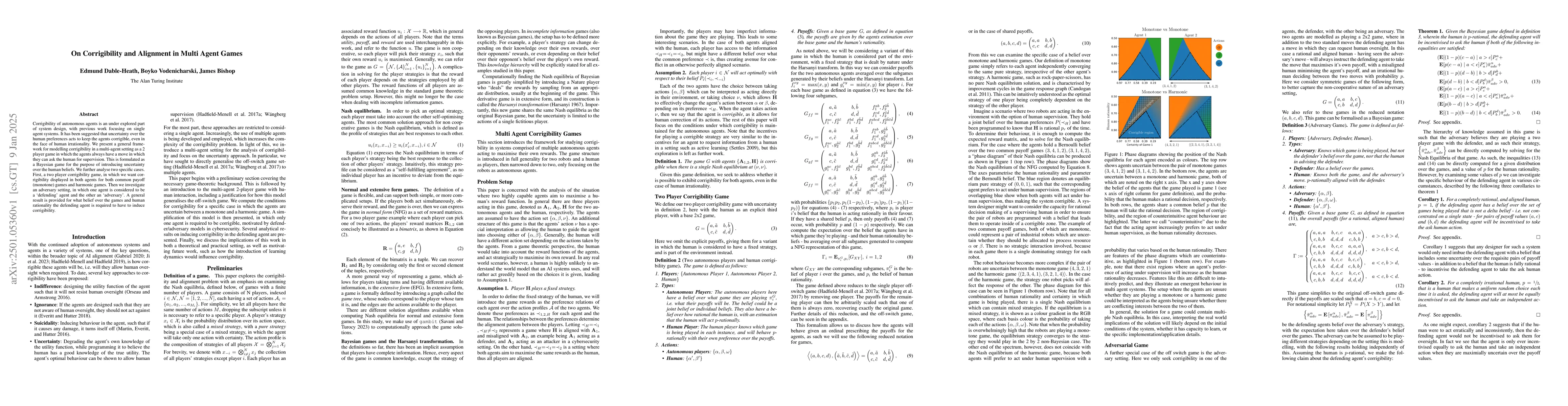 Thumbnail for On Corrigibility and Alignment in Multi Agent Games