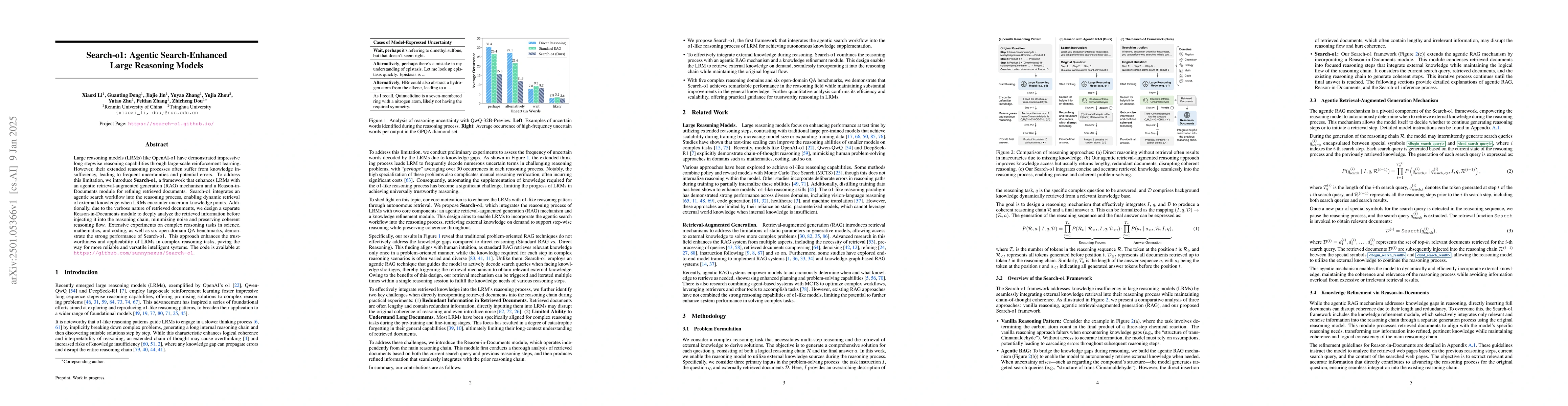 Thumbnail for Search-o1: Agentic Search-Enhanced Large Reasoning Models