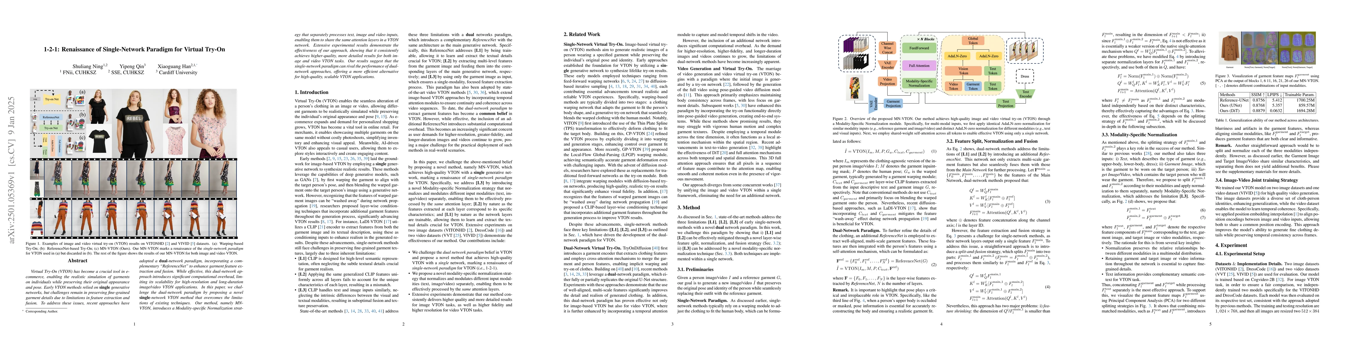 Thumbnail for 1-2-1: Renaissance of Single-Network Paradigm for Virtual Try-On