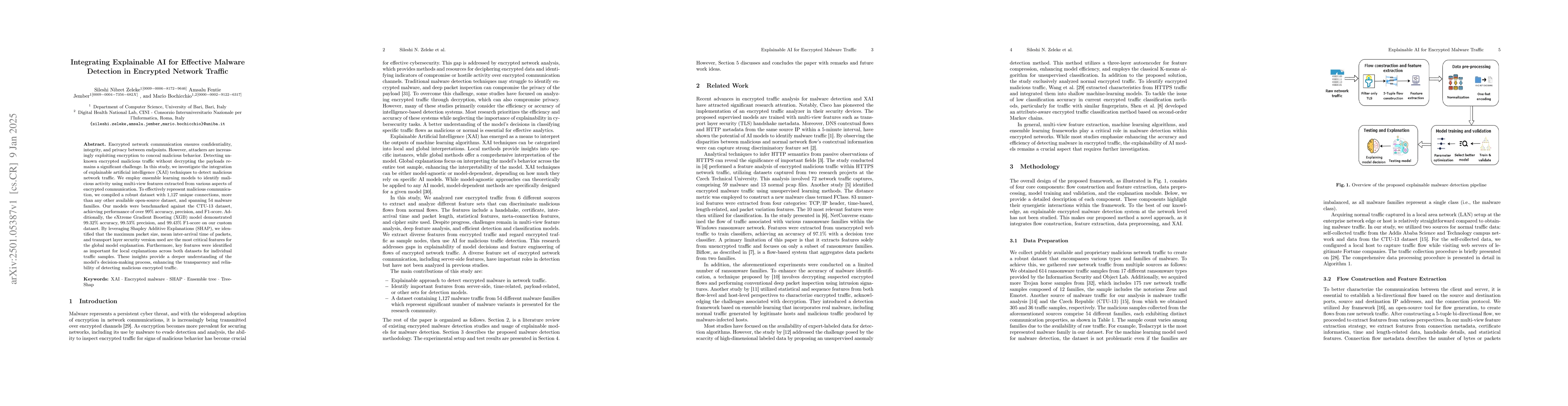 Thumbnail for Integrating Explainable AI for Effective Malware Detection in Encrypted
  Network Traffic
