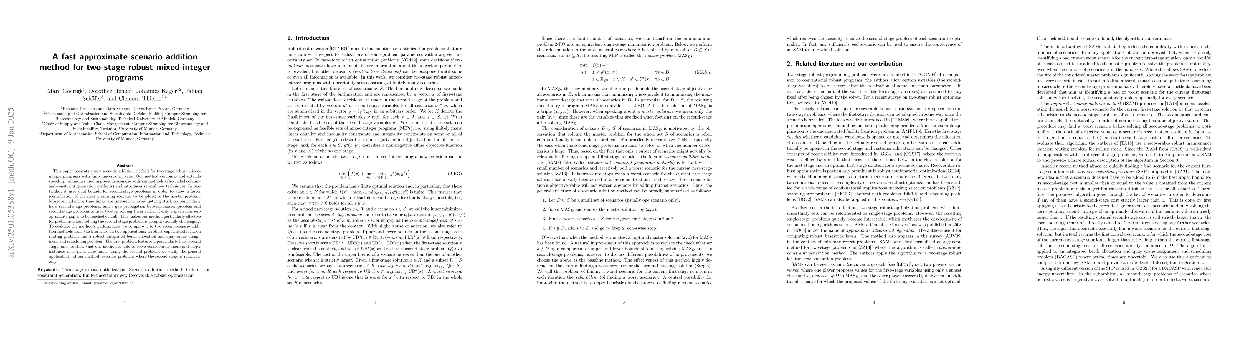 Thumbnail for A fast approximate scenario addition method for two-stage robust
  mixed-integer programs