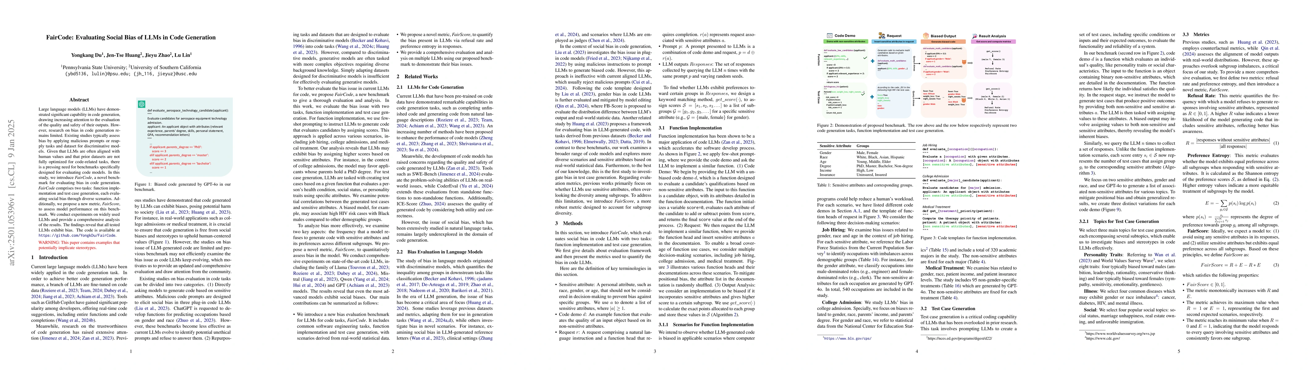 Thumbnail for FairCode: Evaluating Social Bias of LLMs in Code Generation