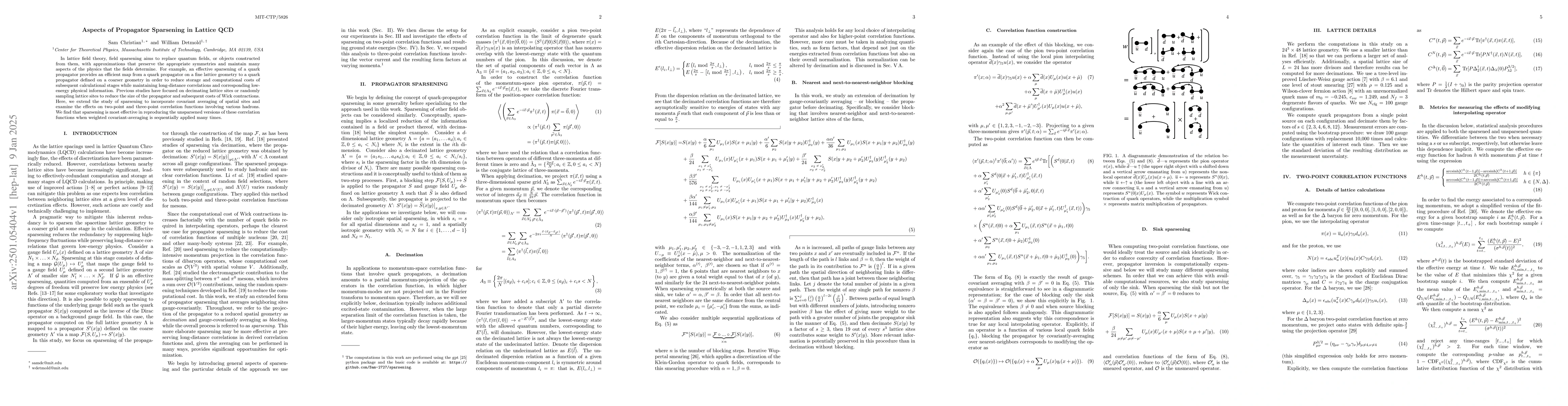 Thumbnail for Aspects of Propagator Sparsening in Lattice QCD