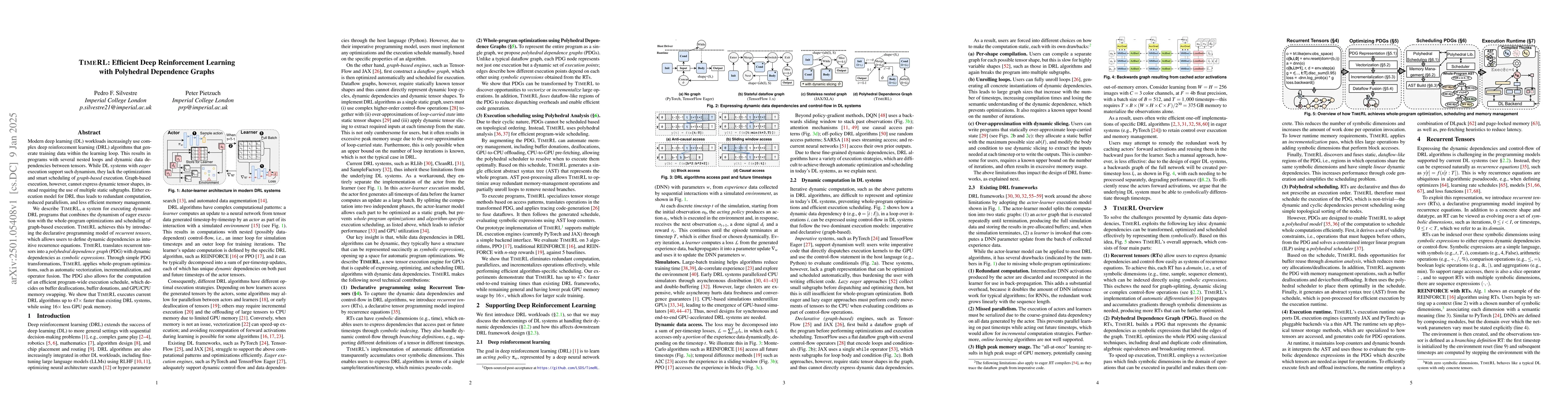 Thumbnail for TimeRL: Efficient Deep Reinforcement Learning with Polyhedral Dependence
  Graphs