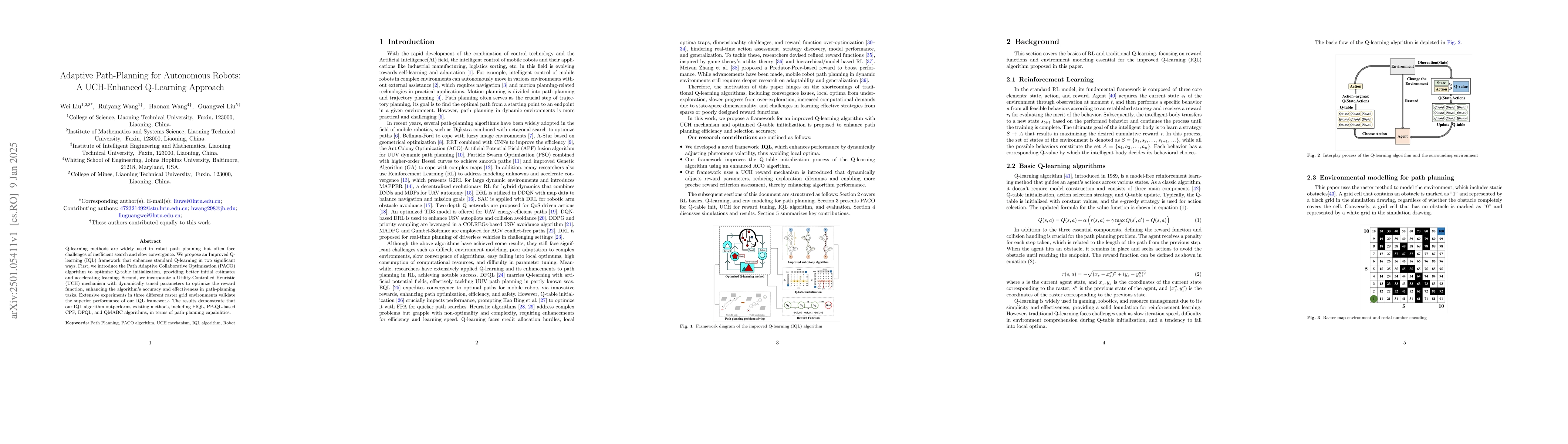 Thumbnail for Adaptive Path-Planning for Autonomous Robots: A UCH-Enhanced Q-Learning
  Approach