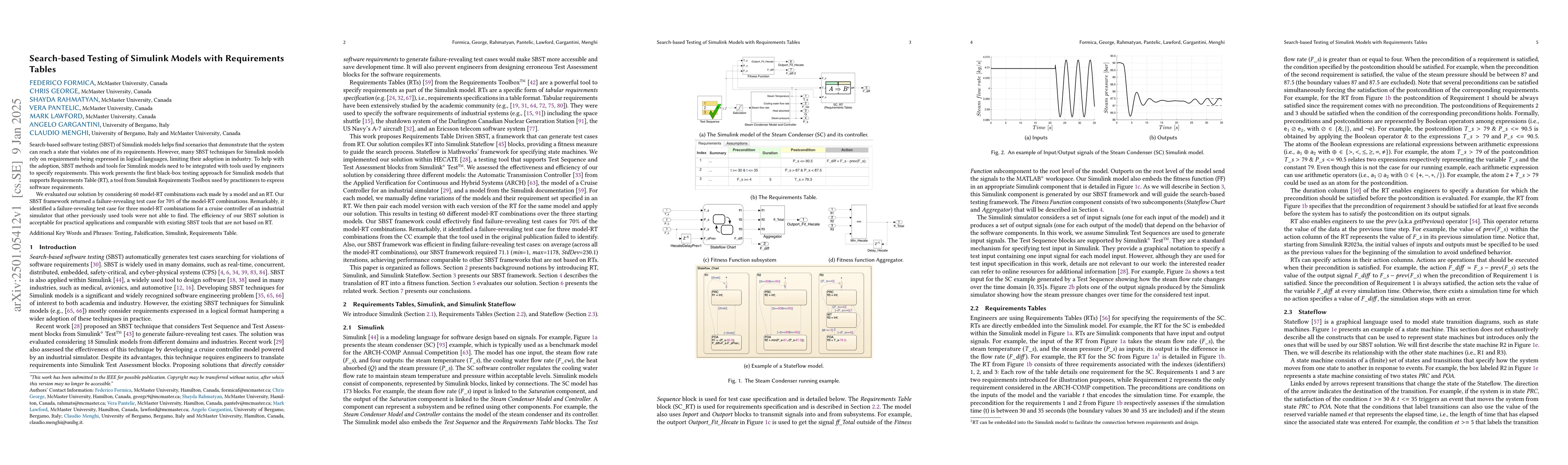 Thumbnail for Search-based Testing of Simulink Models with Requirements Tables