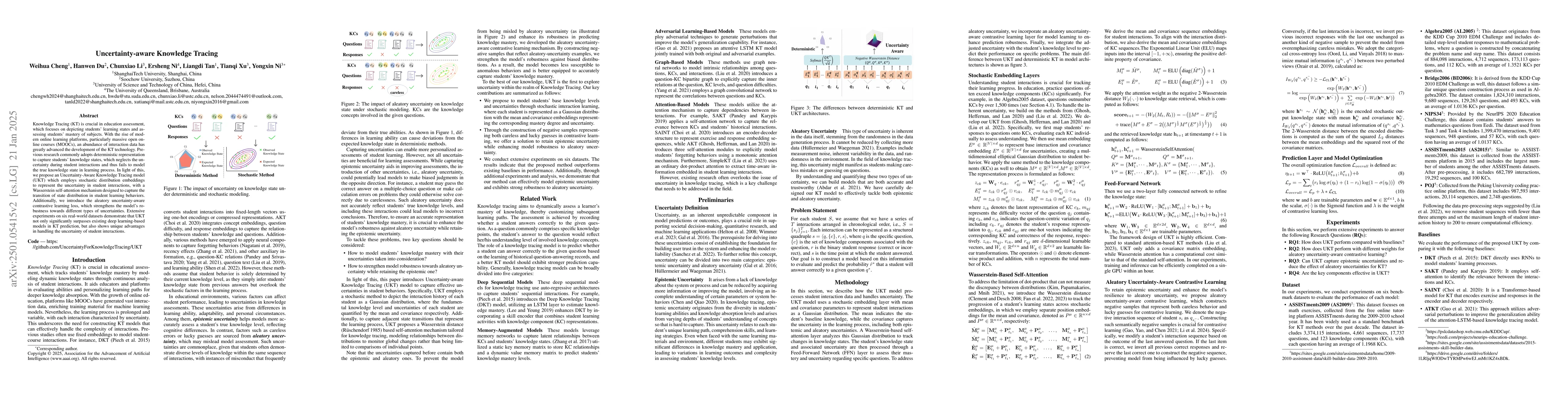 Thumbnail for Uncertainty-aware Knowledge Tracing