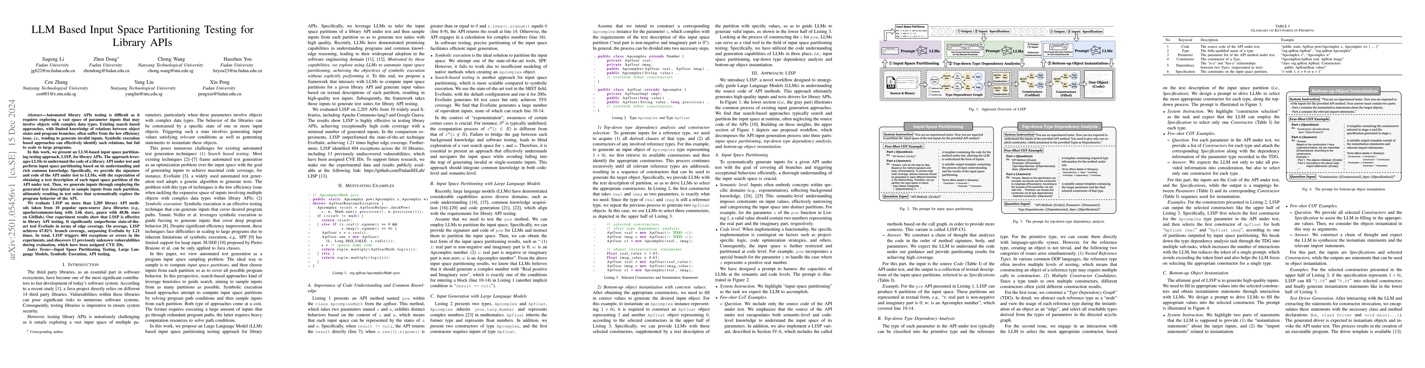 Thumbnail for LLM Based Input Space Partitioning Testing for Library APIs