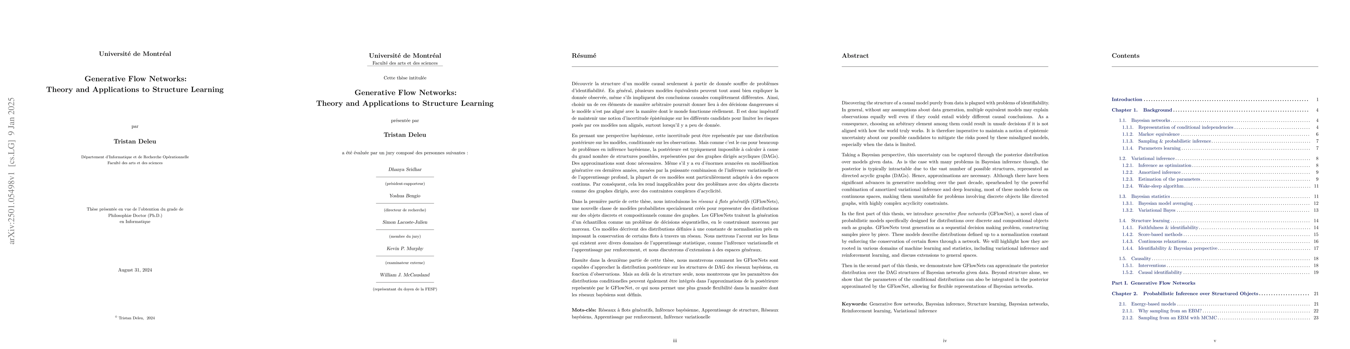 Thumbnail for Generative Flow Networks: Theory and Applications to Structure Learning