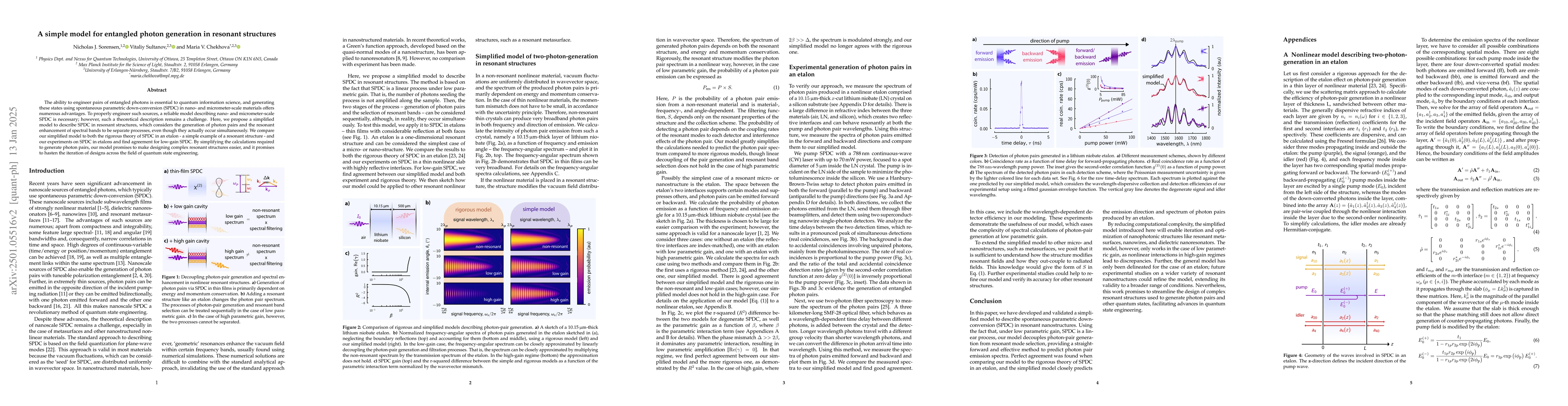 Thumbnail for A simple model for entangled photon generation in resonant structures