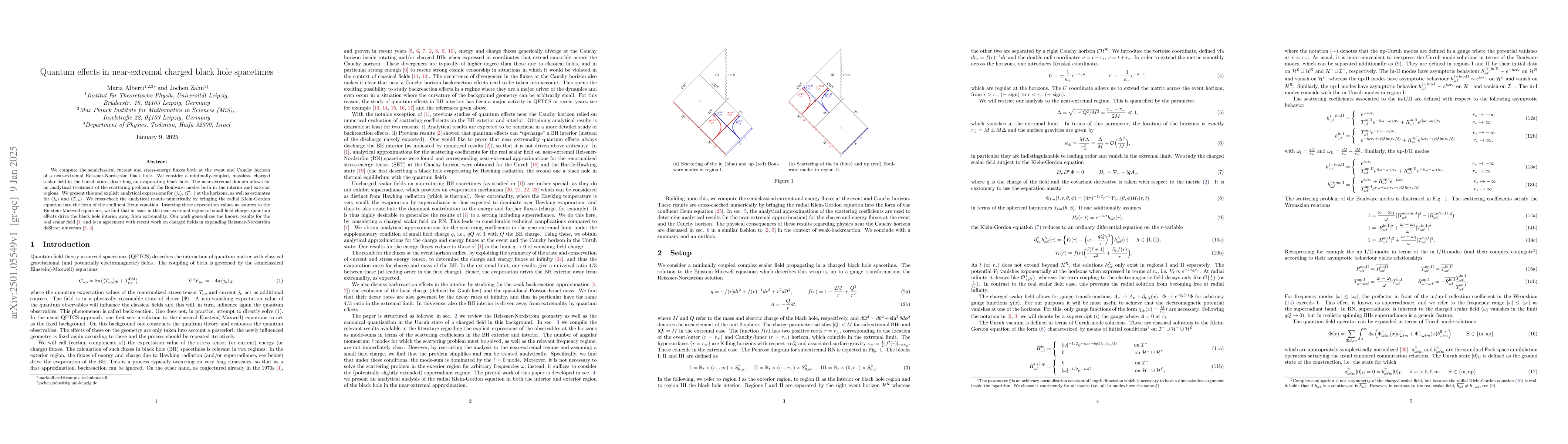 Thumbnail for Quantum effects in near-extremal charged black hole spacetimes