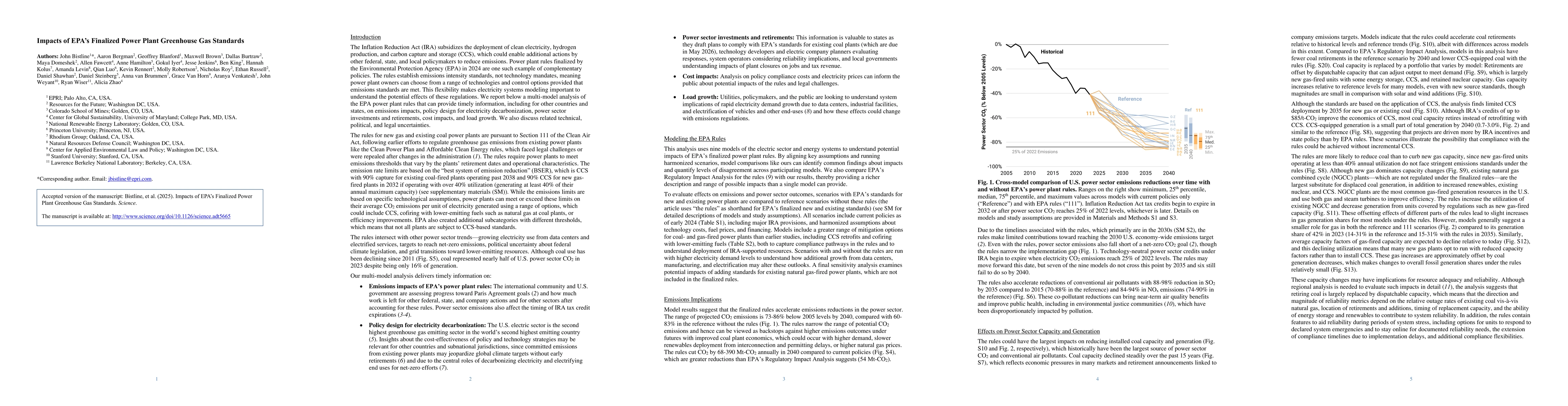 Thumbnail for Impacts of EPA's Finalized Power Plant Greenhouse Gas Standards