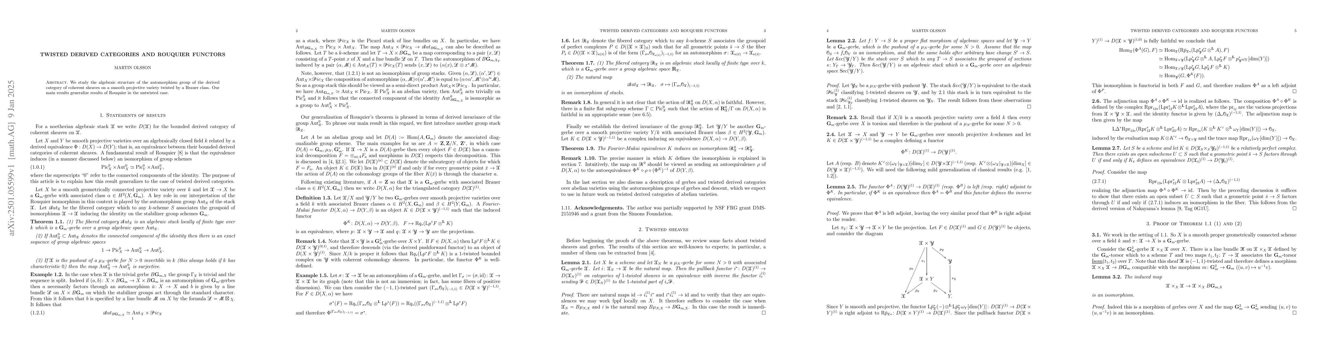 Thumbnail for Twisted derived categories and Rouquier functors
