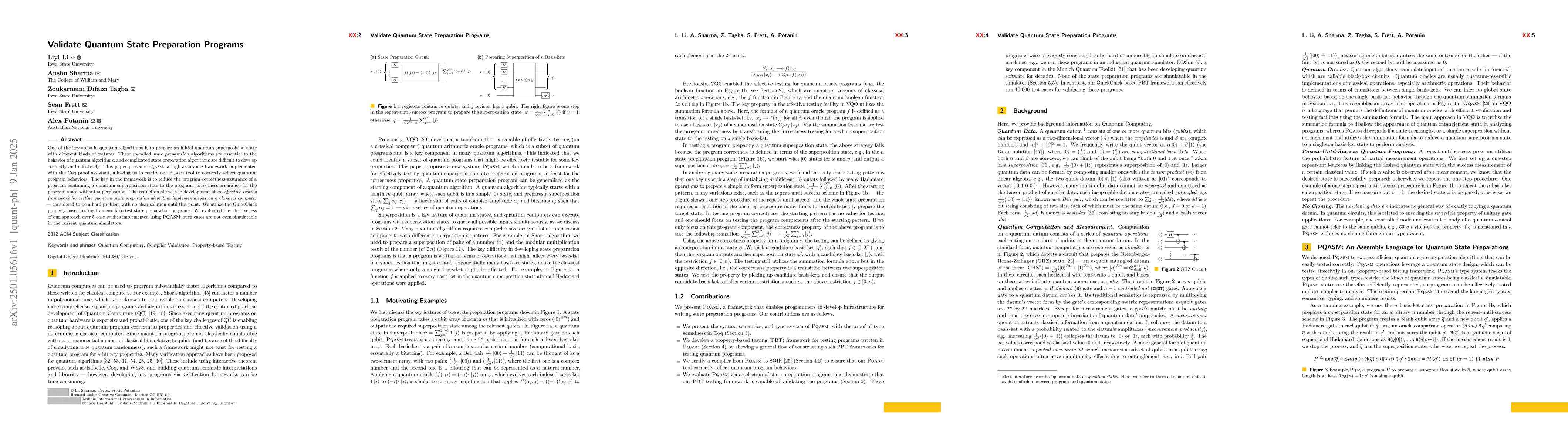 Thumbnail for Validate Quantum State Preparation Programs