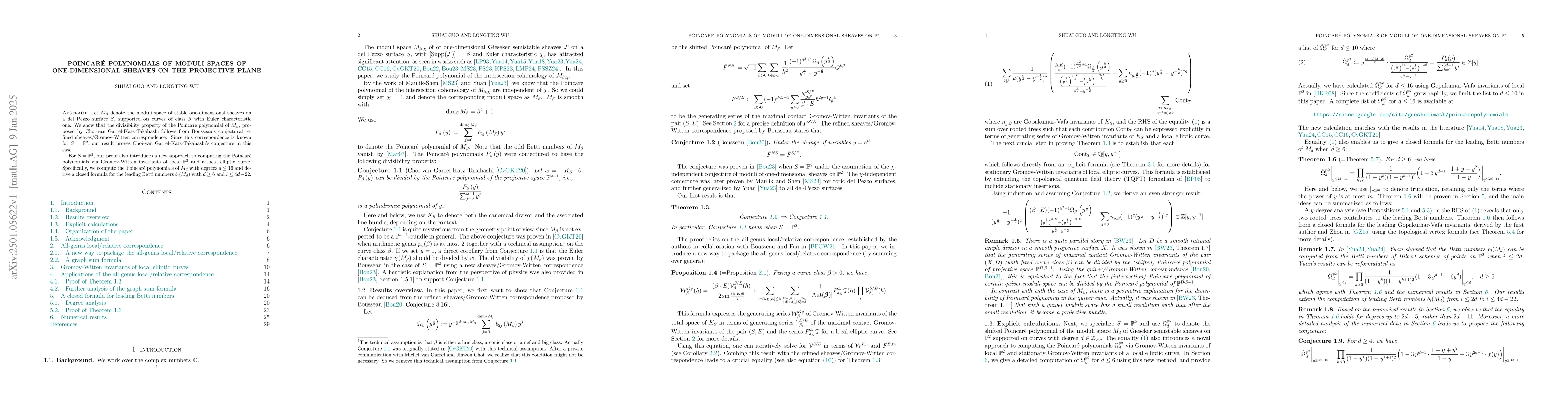 Thumbnail for PoincarĂŠ polynomials of moduli spaces of one-dimensional sheaves on
  the projective plane