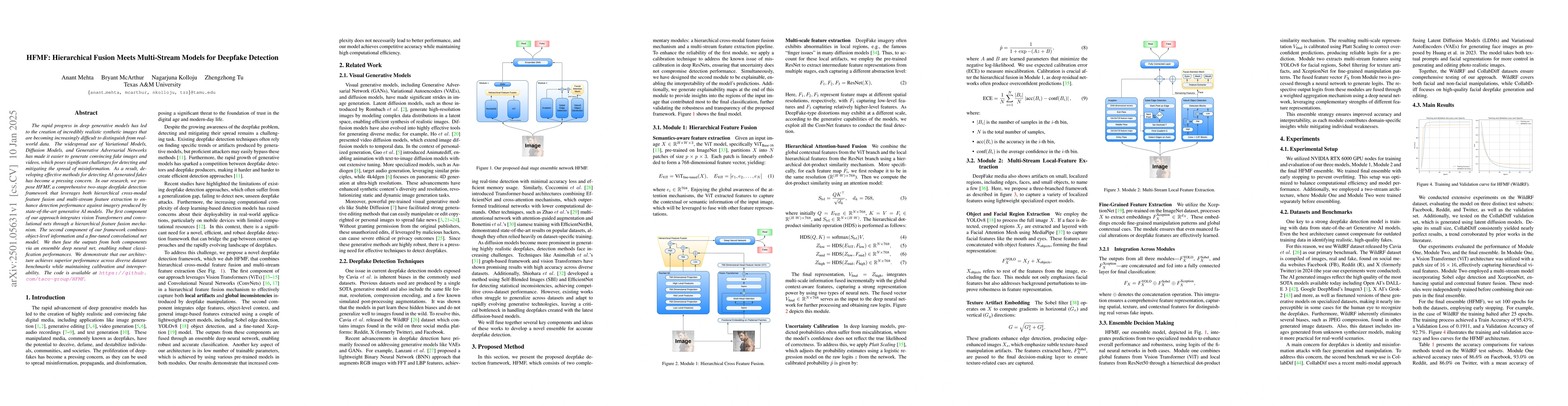 Thumbnail for HFMF: Hierarchical Fusion Meets Multi-Stream Models for Deepfake
  Detection