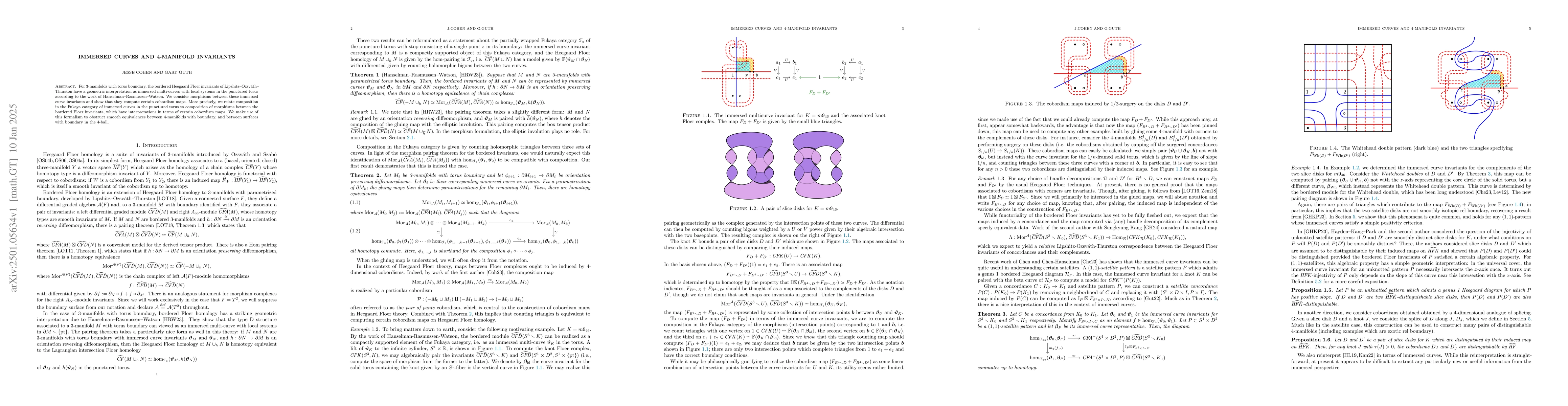 Thumbnail for Immersed Curves and 4-Manifold Invariants