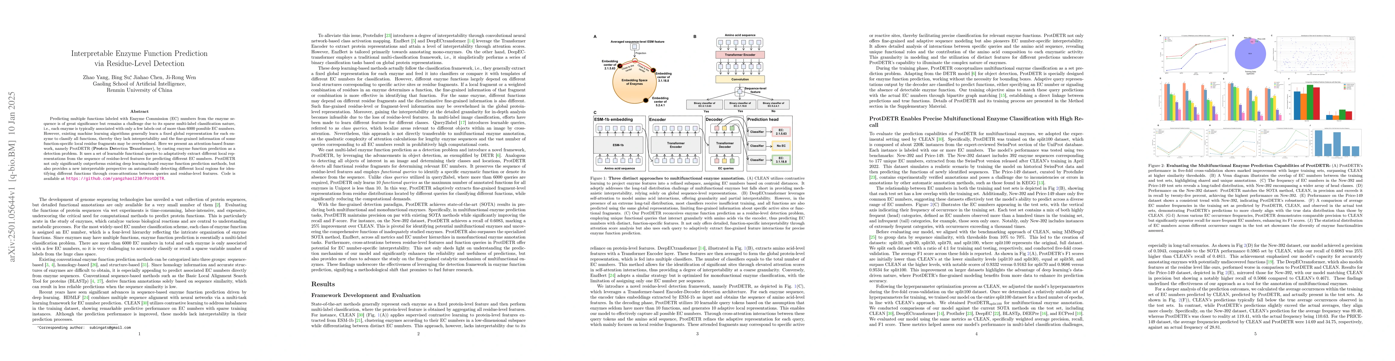 Thumbnail for Interpretable Enzyme Function Prediction via Residue-Level Detection