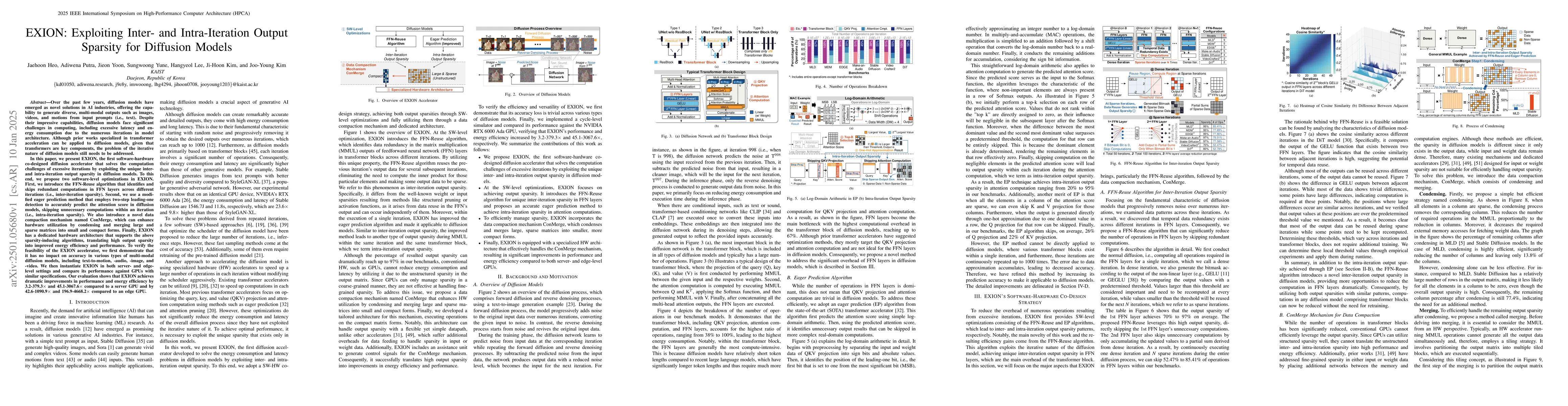 Thumbnail for EXION: Exploiting Inter- and Intra-Iteration Output Sparsity for
  Diffusion Models