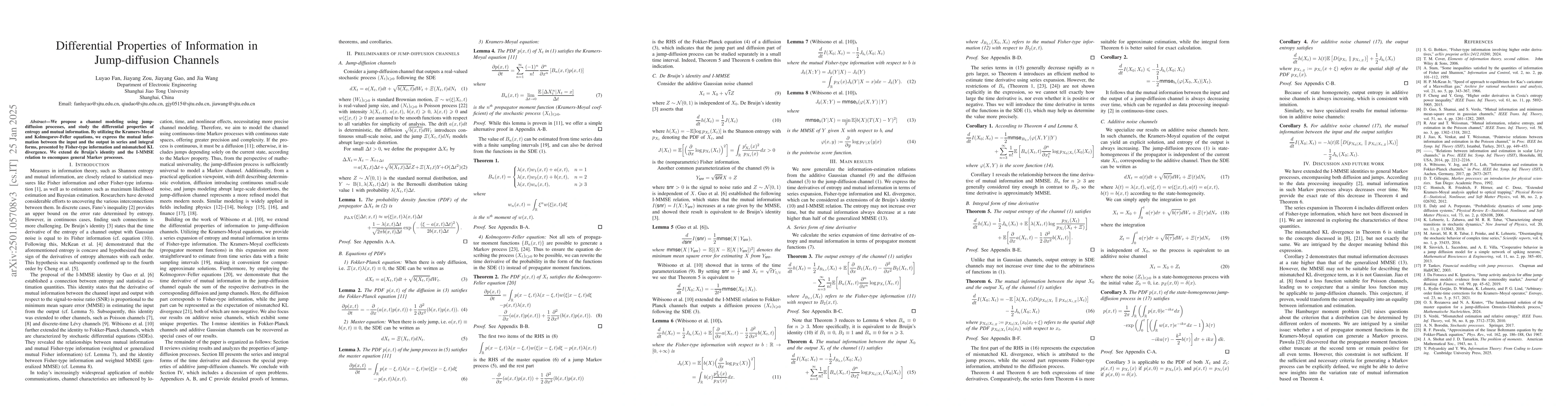 Thumbnail for Differential Properties of Information in Jump-diffusion Channels
