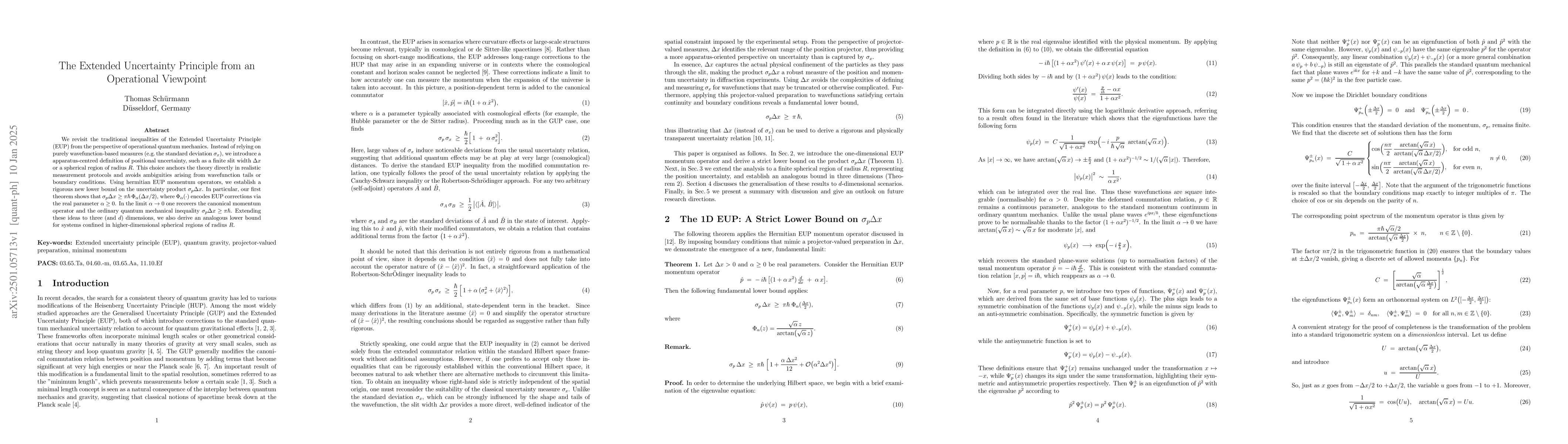 Thumbnail for The Extended Uncertainty Principle from an Operational Viewpoint