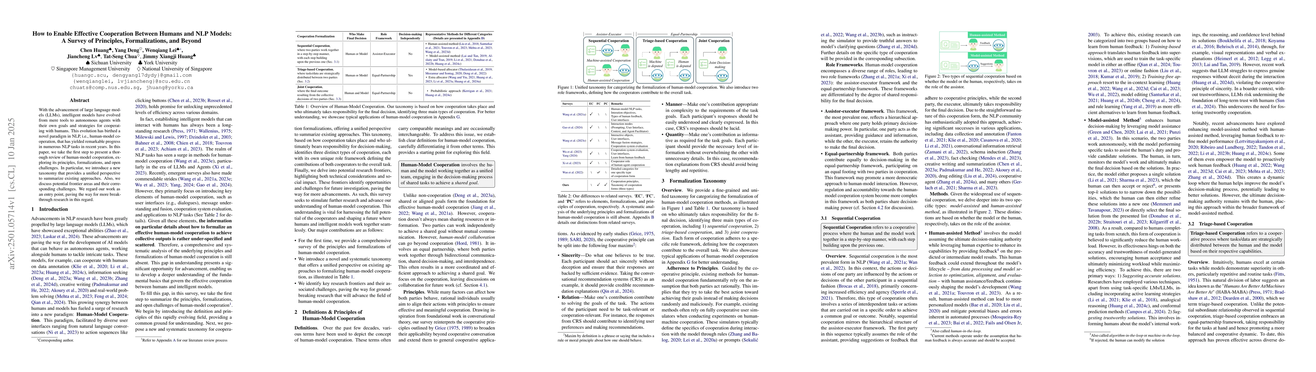 Thumbnail for How to Enable Effective Cooperation Between Humans and NLP Models: A
  Survey of Principles, Formalizations, and Beyond
