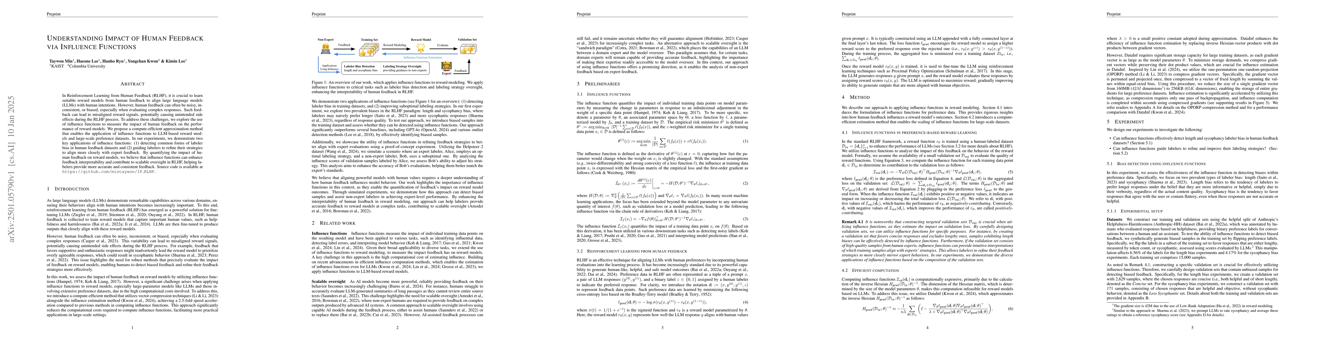 Thumbnail for Understanding Impact of Human Feedback via Influence Functions