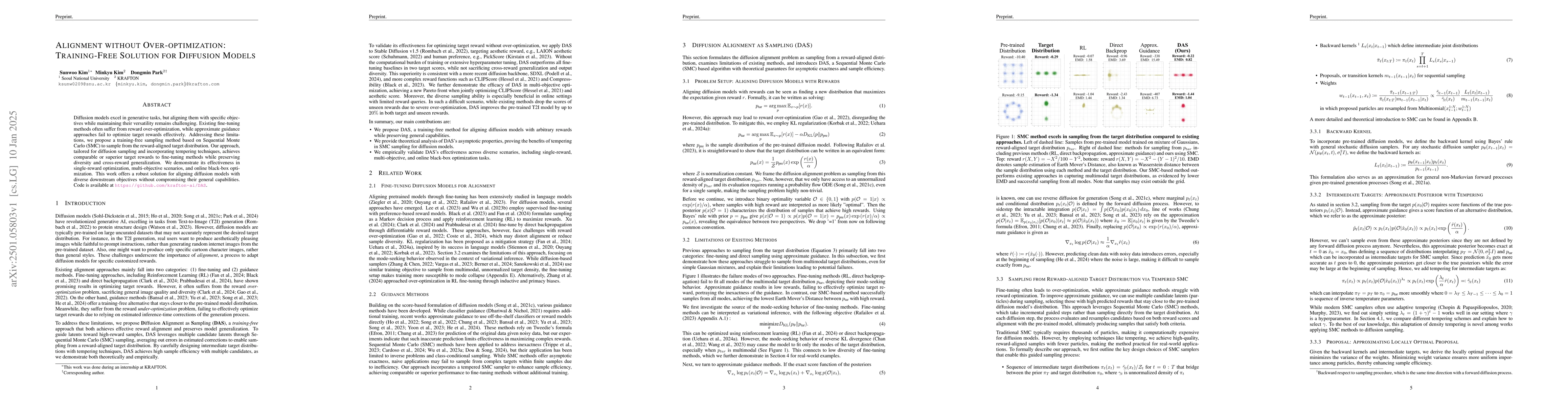 Thumbnail for Alignment without Over-optimization: Training-Free Solution for
  Diffusion Models