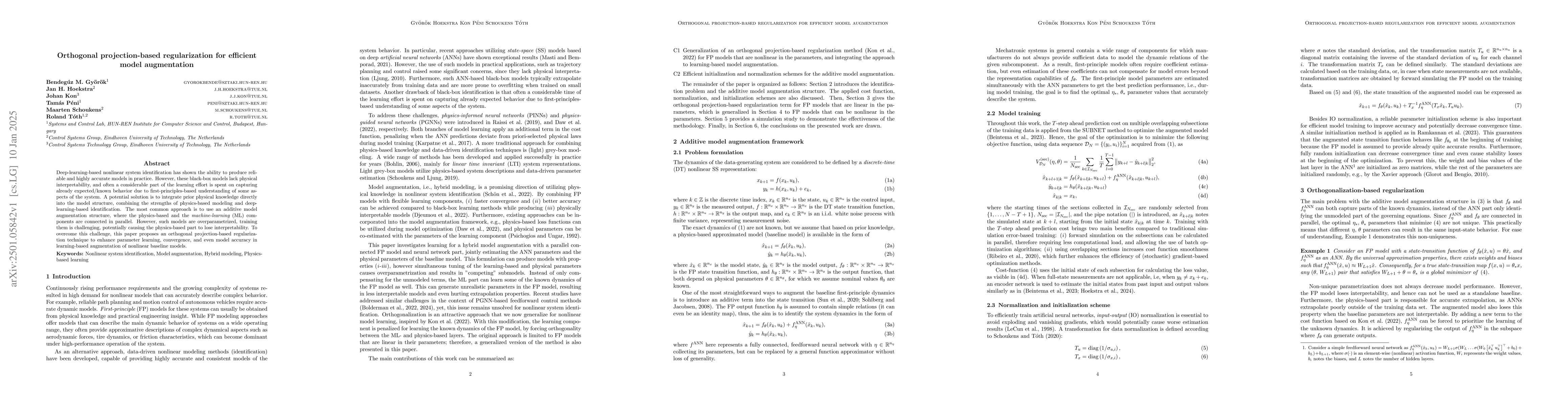 Thumbnail for Orthogonal projection-based regularization for efficient model
  augmentation